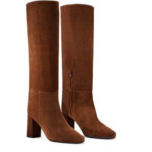 INEZ Paloma Chestnut Suede Leather Boots, Size 7.5